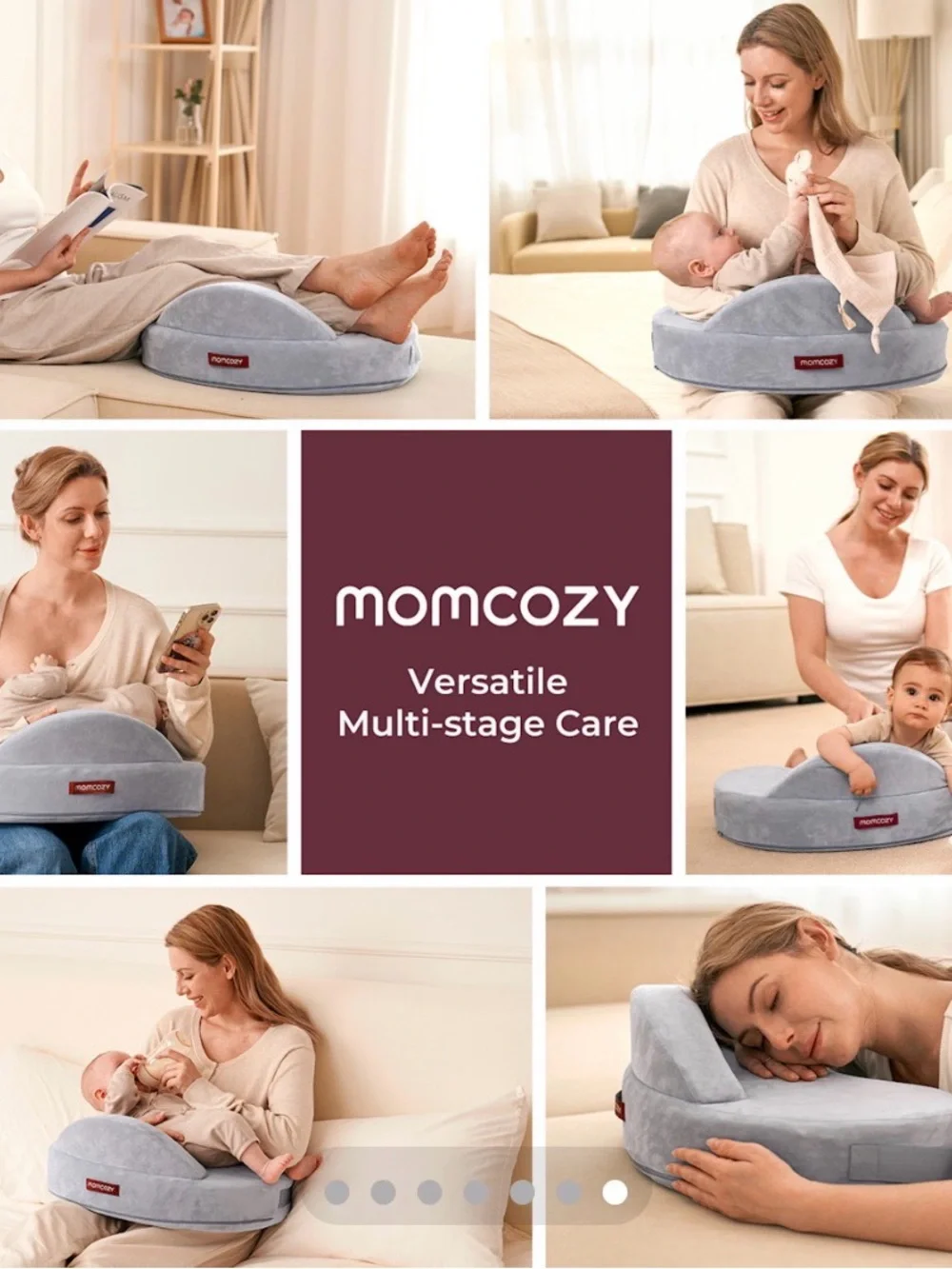 Multi-Stage Nursing & Support Pillow – Light Gray PRELOVED